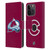 NHL Colorado Avalanche Plain Leather Book Wallet Case Cover For Apple iPhone 15 Pro
