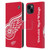 NHL Detroit Red Wings Oversized Leather Book Wallet Case Cover For Apple iPhone 15