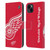 NHL Detroit Red Wings Oversized Leather Book Wallet Case Cover For Apple iPhone 15 Plus