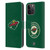 NHL Minnesota Wild Plain Leather Book Wallet Case Cover For Apple iPhone 15 Pro Max
