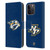 NHL Nashville Predators Plain Leather Book Wallet Case Cover For Apple iPhone 15 Pro Max