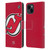 NHL New Jersey Devils Oversized Leather Book Wallet Case Cover For Apple iPhone 15