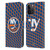 NHL New York Islanders Net Pattern Leather Book Wallet Case Cover For Apple iPhone 15 Pro Max
