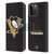 NHL Pittsburgh Penguins Plain Leather Book Wallet Case Cover For Apple iPhone 15 Pro Max
