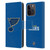 NHL St Louis Blues Plain Leather Book Wallet Case Cover For Apple iPhone 15 Pro