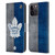 NHL Toronto Maple Leafs Half Distressed Leather Book Wallet Case Cover For Apple iPhone 15 Pro Max