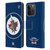 NHL Winnipeg Jets Oversized Leather Book Wallet Case Cover For Apple iPhone 15 Pro