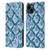 Haley Bush Pattern Painting Blue Diamond Leather Book Wallet Case Cover For Apple iPhone 15