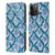 Haley Bush Pattern Painting Blue Diamond Leather Book Wallet Case Cover For Apple iPhone 15 Pro Max