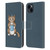 Beth Wilson Doodlecats Coffee Drinking Leather Book Wallet Case Cover For Apple iPhone 15 Plus