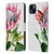 Mai Autumn Floral Blooms Protea Leather Book Wallet Case Cover For Apple iPhone 15 Plus