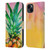 Mai Autumn Paintings Ombre Pineapple Leather Book Wallet Case Cover For Apple iPhone 15 Plus