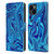 Suzan Lind Marble Blue Leather Book Wallet Case Cover For Apple iPhone 15