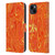 Suzan Lind Marble 2 Orange Leather Book Wallet Case Cover For Apple iPhone 15 Plus