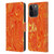 Suzan Lind Marble 2 Orange Leather Book Wallet Case Cover For Apple iPhone 15 Pro