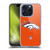 NFL Denver Broncos Logo Plain Soft Gel Case for Apple iPhone 15 Pro