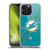 NFL Miami Dolphins Logo Stripes Soft Gel Case for Apple iPhone 15 Pro Max
