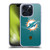 NFL Miami Dolphins Logo Football Soft Gel Case for Apple iPhone 15 Pro