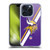 NFL Minnesota Vikings Logo Stripes Soft Gel Case for Apple iPhone 15 Pro