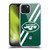 NFL New York Jets Logo Stripes Soft Gel Case for Apple iPhone 15 Plus