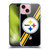 NFL Pittsburgh Steelers Logo Stripes Soft Gel Case for Apple iPhone 15
