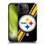 NFL Pittsburgh Steelers Logo Stripes Soft Gel Case for Apple iPhone 15 Pro Max