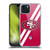 NFL San Francisco 49Ers Logo Stripes Soft Gel Case for Apple iPhone 15 Plus
