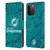 NFL Miami Dolphins Graphics Coloured Marble Leather Book Wallet Case Cover For Apple iPhone 15 Pro