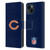 NFL Chicago Bears Logo Plain Leather Book Wallet Case Cover For Apple iPhone 15