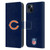 NFL Chicago Bears Logo Plain Leather Book Wallet Case Cover For Apple iPhone 15 Plus