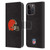NFL Cleveland Browns Logo Plain Leather Book Wallet Case Cover For Apple iPhone 15 Pro Max