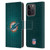 NFL Miami Dolphins Artwork LED Leather Book Wallet Case Cover For Apple iPhone 15 Pro