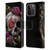 Sarah Richter Skulls Butterfly And Flowers Leather Book Wallet Case Cover For Apple iPhone 15 Pro