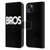 BROS Logo Art Text Leather Book Wallet Case Cover For Apple iPhone 15 Plus