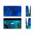 LebensArt Art Mix Blue Malachit Vinyl Sticker Skin Decal Cover for Nintendo Switch OLED