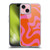 Kierkegaard Design Studio Retro Abstract Patterns Hot Pink Orange Swirl Soft Gel Case for Apple iPhone 15