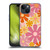 Kierkegaard Design Studio Retro Abstract Patterns Pink Orange Thulian Flowers Soft Gel Case for Apple iPhone 15