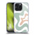 Kierkegaard Design Studio Retro Abstract Patterns Celadon Sage Swirl Soft Gel Case for Apple iPhone 15 Pro Max