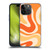 Kierkegaard Design Studio Retro Abstract Patterns Modern Orange Tangerine Swirl Soft Gel Case for Apple iPhone 15 Pro Max
