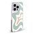 Kierkegaard Design Studio Retro Abstract Patterns Celadon Sage Swirl Soft Gel Case for Apple iPhone 15 Pro & MagSafe