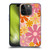 Kierkegaard Design Studio Retro Abstract Patterns Pink Orange Thulian Flowers Soft Gel Case for Apple iPhone 15 Pro