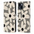 Kierkegaard Design Studio Retro Abstract Patterns Daisy Black Cream Dots Check Leather Book Wallet Case Cover For Apple iPhone 15