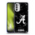 University Of Alabama UA The University Of Alabama Black And White Marble Soft Gel Case for Motorola Moto G52