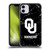 University of Oklahoma OU The University of Oklahoma Black And White Marble Soft Gel Case for Apple iPhone 11