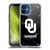 University of Oklahoma OU The University of Oklahoma Black And White Marble Soft Gel Case for Apple iPhone 12 Mini