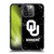 University of Oklahoma OU The University of Oklahoma Black And White Marble Soft Gel Case for Apple iPhone 14 Pro