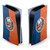 NHL New York Islanders Half Distressed Vinyl Sticker Skin Decal Cover for Sony PS5 Disc Edition Console