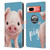 Animal Club International Faces Pig Leather Book Wallet Case Cover For Google Pixel 7a