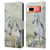 Simone Gatterwe Horses White On The Beach Leather Book Wallet Case Cover For Google Pixel 7a