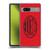AC Milan Art Red And Black Soft Gel Case for Google Pixel 7a